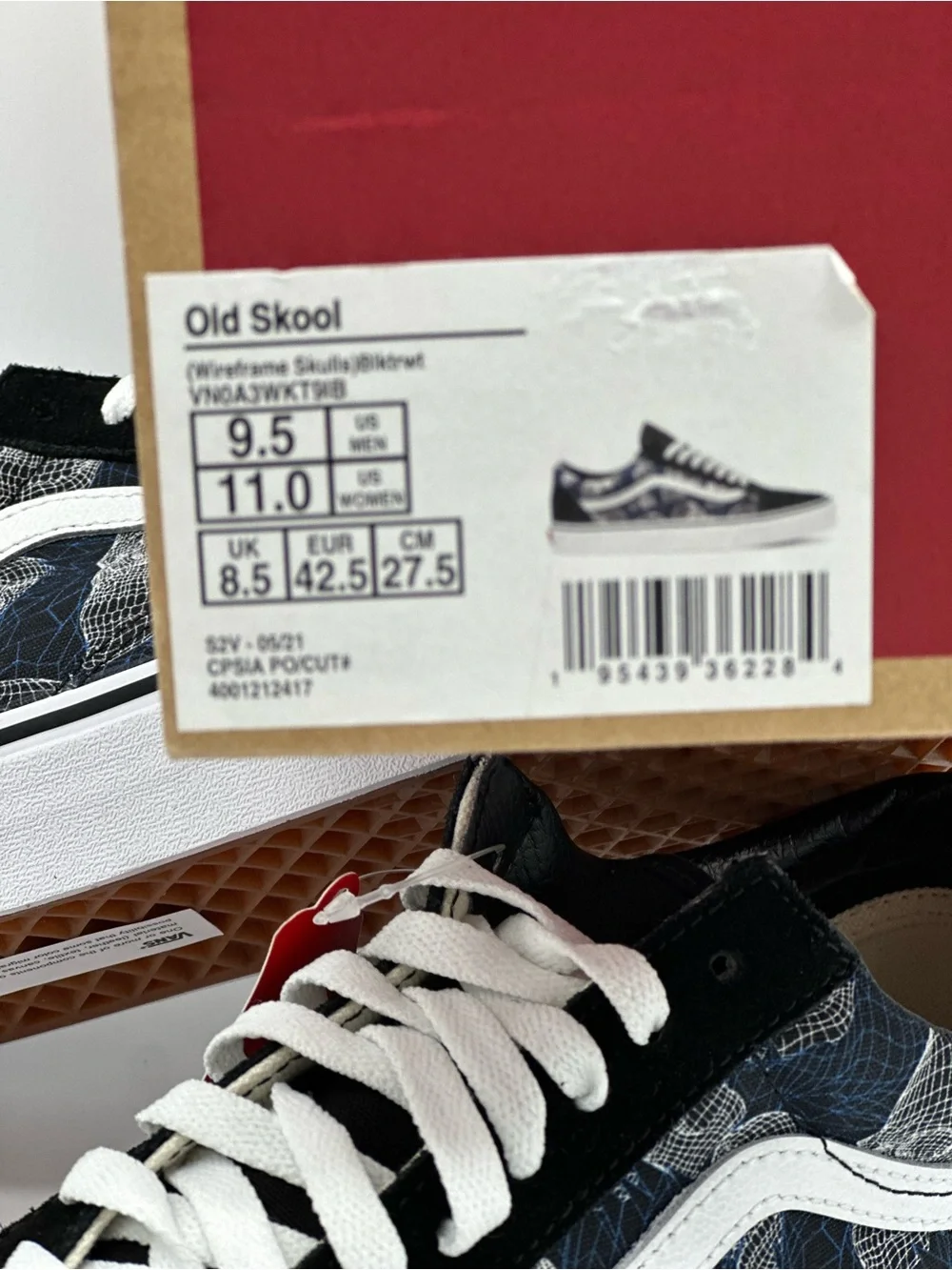 Vans Black & Navy Old Skool with White Stripe